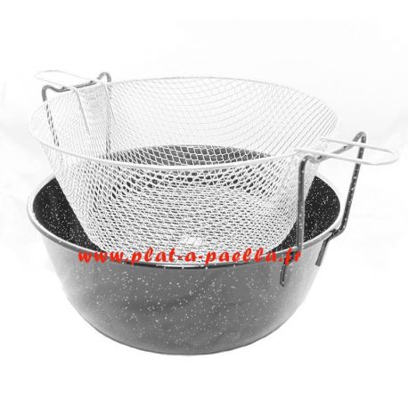 Kit à friture émaillé 30cm - Garcima