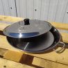 Plat à Paella inox 36cm spécial induction + couvercle pour 7 personnes