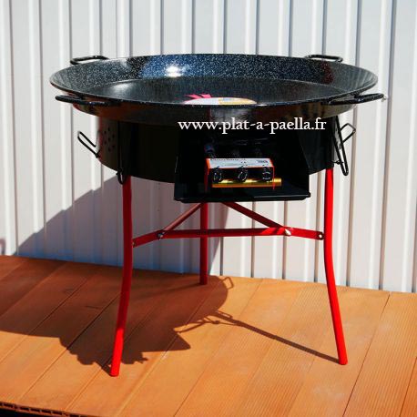 Kit à paella -bbq70 pour 50 personnes - Plat émaillé