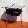 Kit à paella -bbq60 pour 30 personnes - Plat acier