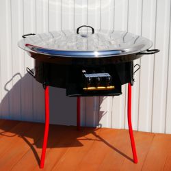 Kit à paella -bbq60 pour 30 personnes - Plat émaillé