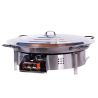 Mini kit à paella - 120 personnes - Pare-flamme inox - Plat acier - couvercle