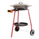 Kit à paella sur roues - poêle acier avec couvercle inox 14 personnes