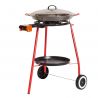 Kit à paella sur roues - poêle acier avec couvercle inox 16 personnes