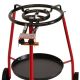 Kit à paella sur roues - poêle émaillée avec couvercle inox 16 personnes