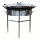 Kit à paella - 120 personnes - Pare-flamme inox - Plat émaillé - veilleuse - thermocouple - couvercle