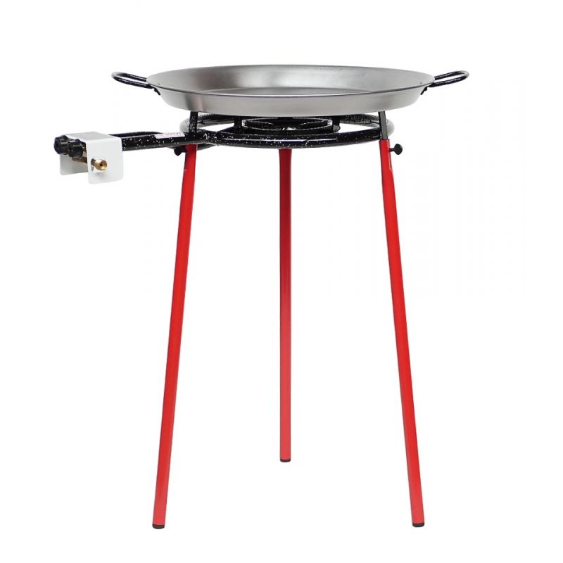Whychstore Poêle à Paella En Acier Inoxydable - Fond Plat - Poignées Ergonomiques - 24 Cm (Plusieurs Tailles)