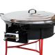Kit à paella - BBQ60 pour 25 personnes - Plat émaillé 65cm avec couvercle inox