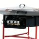 Kit à paella - BBQ60 pour 30 personnes - Plat acier avec couvercle inox et pare-flammes
