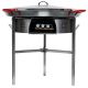 Kit à paella 50 personnes - Pare-flammes inox - Plat acier - veilleuse - thermocouple