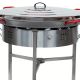 Kit à paella 50 personnes - Pare-flammes inox - Plat acier - veilleuse - thermocouple