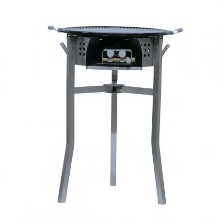 Kit plancha en fonte émaillée - bbq45 inox - pour 20 personnes