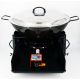Kit Poêle creuse - BBQ40 pour 50 personnes - Plat creux émaillé 60cm - Couvercle