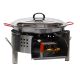 Kit à paella - BBQ INOX 45 cm - Plat acier - Couvercle- pour 12 personnes 