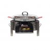 Kit à paella - BBQ INOX 45 cm - Plat acier - Couvercle- pour 12 personnes 
