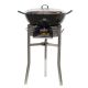 Kit Poêle creuse - BBQ45 inox - 50 personnes - Plat creux émaillé 60cm - Couvercle