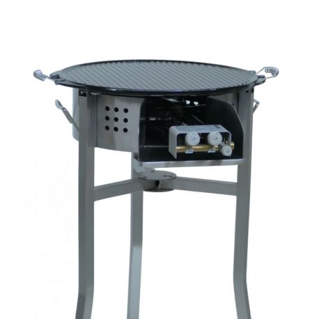 Kit plancha fonte émaillée 52cm - bbq45 inox - Thermocouple 
