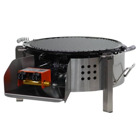 Kit plancha fonte émaillée 65cm - bbq45 inox