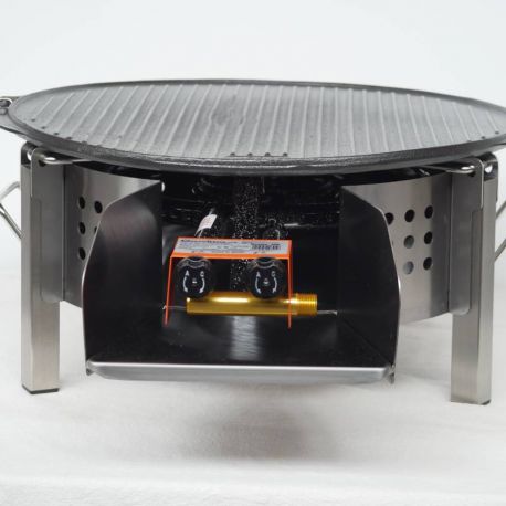 Kit plancha fonte émaillée 65cm - bbq45 inox - Thermocouple 