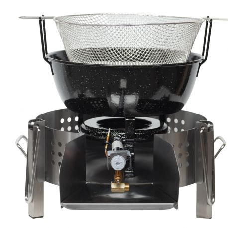 Kit friteuse pro à gaz bbq45- 8 litres - 35cm -Thermocouple