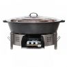 Kit tartiflette - pare flammes 80cm Inox - Plat fonte 80cm - réchaud au choix