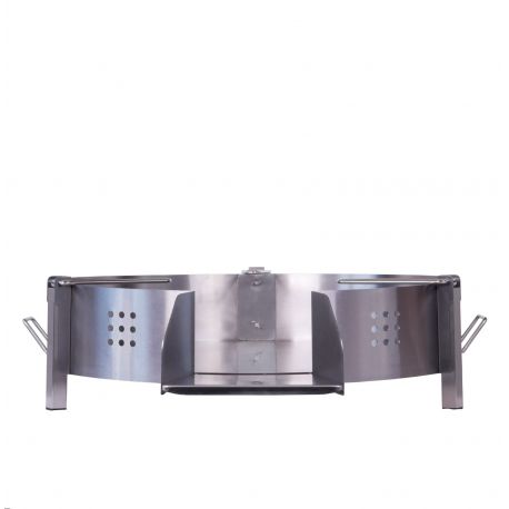 Pare flamme 70cm inox - mini pied - pour réchauds diamètre 400mm à 650mm