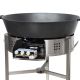 Kit tartiflette - pare flammes 80cm Inox - Plat fonte 80cm - réchaud au choix
