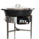 Kit tartiflette - pare flammes 80cm Inox - Plat fonte 80cm - réchaud au choix