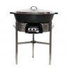 Kit tartiflette - pare flammes 80cm Inox - Plat fonte 80cm - réchaud au choix