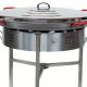 Kit à paella - 85 personnes - Pare-flamme inox 80cm - Plat acier - veilleuse - thermocouple -couvercle inox