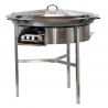 Kit à paella - Pare-flammes 70 cm inox - 30 personnes - Pata Negra- Couvercle inox - Thermocouple