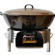 Kit Poêle creuse - BBQ40 pour 50 personnes - Plat creux émaillé 60cm - Couvercle