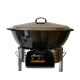 Kit Poêle creuse - BBQ40 pour 50 personnes - Plat creux émaillé 60cm - Couvercle