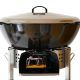 Kit Poêle creuse - BBQ40 pour 50 personnes - Plat creux émaillé 60cm - Couvercle