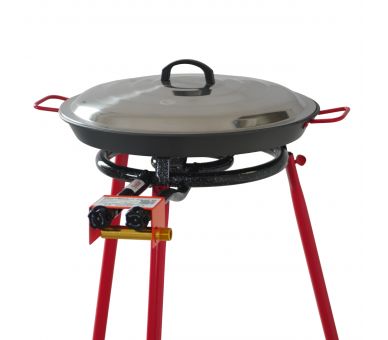 Kit à paella pour 10 personnes - Poêle anti adhésive et couvercle inox