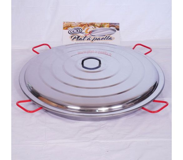 Plat à Paella Garcima acier 80cm + couvercle inox pour 40 personnes