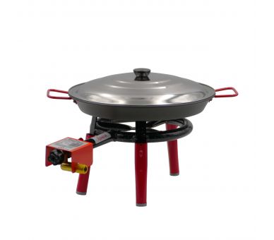 Kit à paella pour 10 personnes - Poêle anti adhésive et couvercle inox