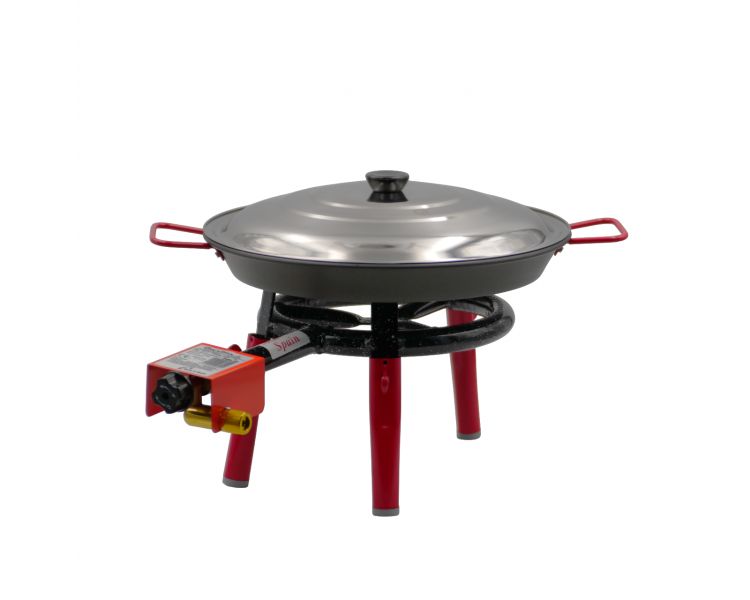 Kit à paella pour 10 personnes - Poêle anti adhésive et couvercle inox