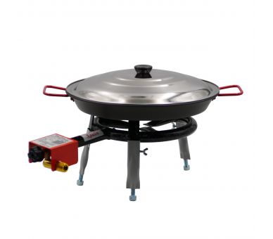 Kit à paella pour 10 personnes - Poêle anti adhésive et couvercle inox