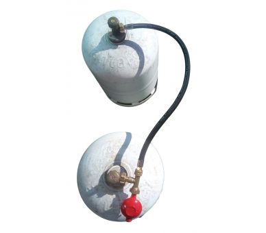kit de couplage 2 bouteilles de gaz, lyre + T + détendeur butane 2.6Kg/h