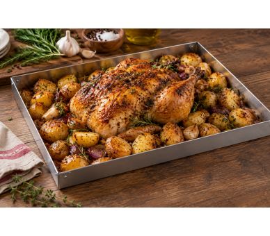 Grand plateau de cuisson 31 x 45cm en aluminium