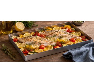 Grand plateau de cuisson 28 x 42cm en aluminium